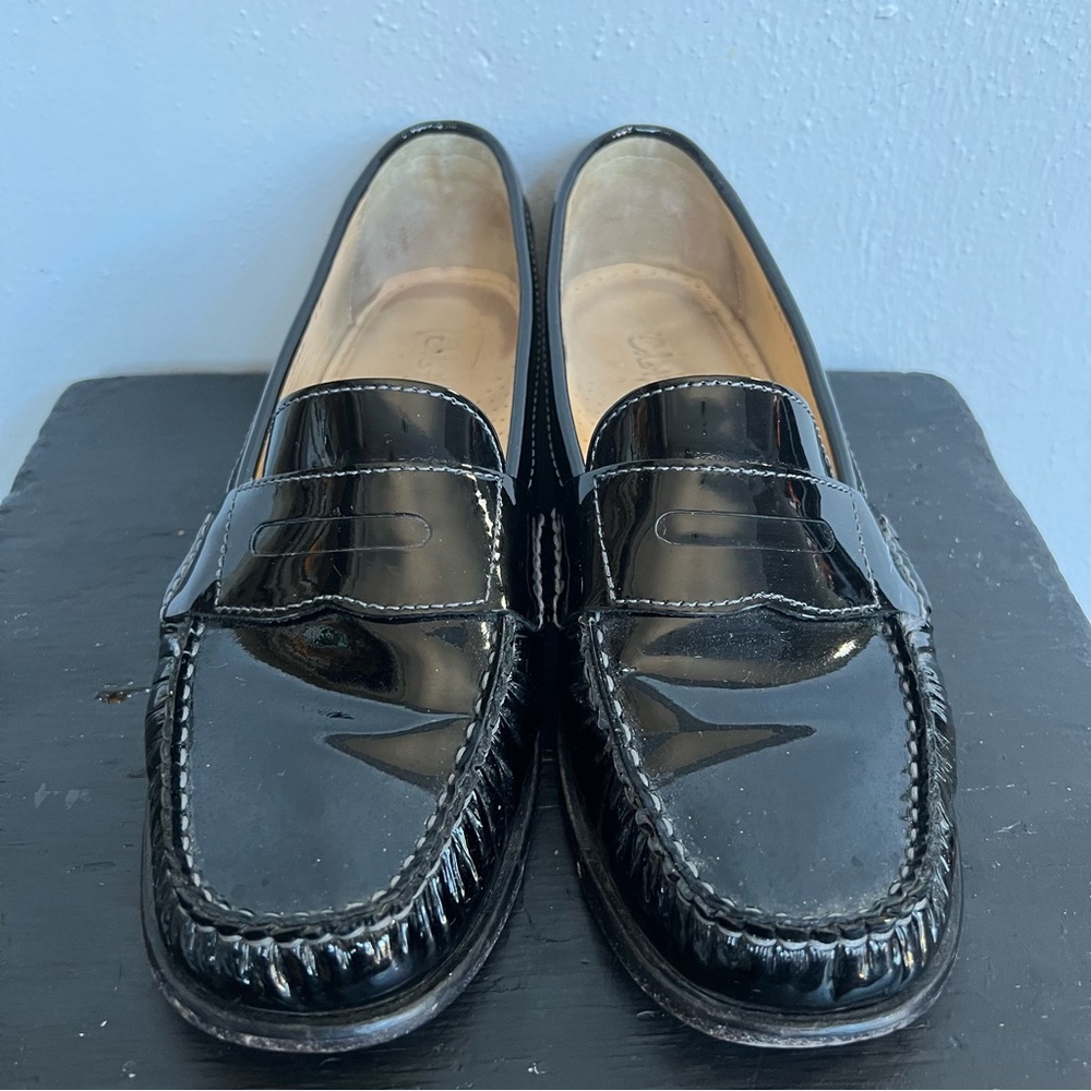 Cole Haan Black Patent Leather Penny Loafer Slip on - Picture 5 of 9
